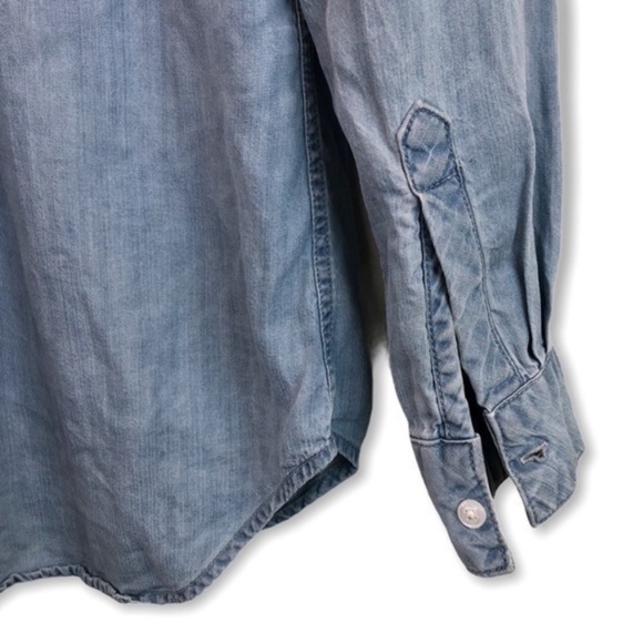 Rails Blue Chambray Rayon Button Down Top - Picture 8 of 8